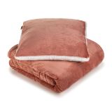 DEKORATIVNA ODEJA SVILANIT IN VZGLAVNIK HUG DUSTY ROSE