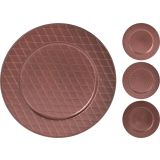 DEKORATIVNI KROŽNIK, ROZA BARVE, FI 33 CM, SORT