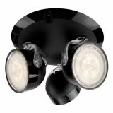 DEKORATIVNI LED REFLEKTOR PHILIPS DYNA 3X3W LED 53233/30/16 ČRNA