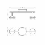 DEKORATIVNI LED REFLEKTOR PHILIPS SEPIA 2X3W LED 57172/31/16 BELA
