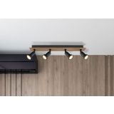 DEKORATIVNI REFLEKTOR DREW 4XGU10 LES / ČRN