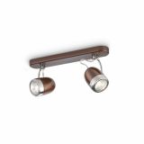 DEKORATIVNI REFLEKTOR PHILIPS BALSA 2X35W GU10 56482/43/16 RJAVA