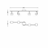 DEKORATIVNI REFLEKTOR PHILIPS BALSA 4X35W GU10 56484/31/16 BELA
