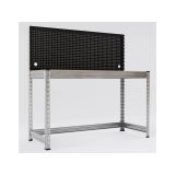 DELOVNA MIZA AR SHELVING PRO S PERFORIRANO STENO 150X150X60 POCINKANA