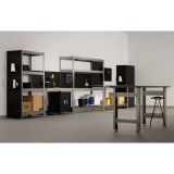 DELOVNA MIZA AR SHELVING PRO S PERFORIRANO STENO 150X150X60 POCINKANA