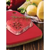 DESKA KAPIMEX 25X18X1.7 CM IZ BAMBUSA IN PLASTIKE RDEČA