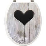 DESKA ZA WC ŠKOLJKO TENDANCE SIVA SRCE MDF INOX VIJAKI