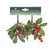 DODATEK ZA VENČEK EVERLANDS VEJICA Z JAGODAMI 15 CM 2/1