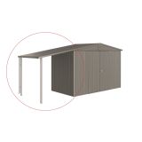 DODATKI ZA KOVINSKE HIŠKE BIOHORT 150X156 CM STRANSKA STREHA ZA EUROPA V 2/3/4A PEŠČENO SIVA