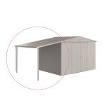 DODATKI ZA KOVINSKE HIŠKE BIOHORT 150X228 CM STRANSKA STREHA ZA EUROPA V 4/5 SREBRNA