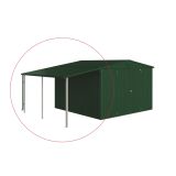 DODATKI ZA KOVINSKE HIŠKE BIOHORT 150X300 CM STRANSKA STREHA ZA EUROPA V 6/7