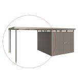 DODATKI ZA KOVINSKE HIŠKE BIOHORT STRANSKI NADSTREŠEK HIGHLINE H4 PEŠČENO SIVA