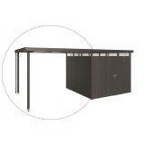 DODATKI ZA KOVINSKE HIŠKE BIOHORT STRANSKI NADSTREŠEK HIGHLINE H4 TEMNO SIVA