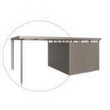 DODATKI ZA KOVINSKE HIŠKE BIOHORT STRANSKI NADSTREŠEK HIGHLINE H5 PEŠČENO SIVA