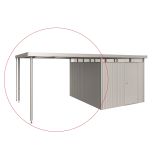 DODATKI ZA KOVINSKE HIŠKE BIOHORT STRANSKI NADSTREŠEK HIGHLINE H5 SREBRNA