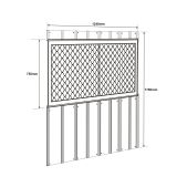 DODATKI ZA KOVINSKE HIŠKE GLOBEL KOMPLET OKEN 2 SREBRNA 124 X 75 X 178 CM (WLPF)