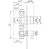 ARMATURA SAMOZAPIRALNA BLITZ KLIK 160 TUŠ PODOMETNA Z REG.