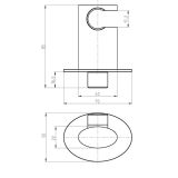 DODATNA OPREMA ZA PIPE UNITAS ZIDNI PRIKLJUČEK Z DRŽALOM