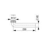 DODATNI DEL ZA VODOVOD LIV KOLENO PVC FI 40 Z ROBOM Z MATICO IN TESNILOM