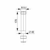 DODATNI DEL ZA VODOVOD LIV PODALJŠEK PVC FI 40 Z MATICO IN TESNILOM