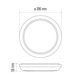 LED SVETILO NADOMETNO DORI, OKROGLO 24,5W NW IP54