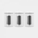 POSODA ZA SHRANJEVANJE BRABANTIA ZA ŽIVILA Z OKENCEM, BELA