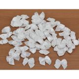 DROBNI ART.ZA USTVARJANJE RAYHER PENTLJE, SATEN, BELE 2.5CM, SET 20
