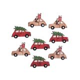 DROBNI ART.ZA USTVARJANJE RAYHER LESENI OKRASKI AVTOMOBILI 4CM, 8 KOS