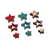 DROBNI ART.ZA USTVARJANJE RAYHER LESENI OKRASKI ZVEZDE 1-2CM, 42 KOS