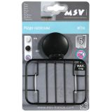 MSV DRŽALO MILA NA VAKUUM 12 X 11 X 10.3 CM KROM, ČRNA MEGA VENTOUSES