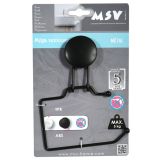 MSV DRŽALO TOALETNEGA PAPIRJA NA VAKUUM 14.5 X 3.6 X 18.2 CM KROM, ČRNI MEGA VENTOUSES