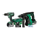 AKUMULATORSKI VRTALNIK HITACHI DS18DBSL + AKUMULATORSKO VRTALNO KLADIVO HITACHI DH18DBL