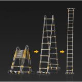 DVODELNA LESTEV 2X4 STOPNIC, TELESKOPSKA 0.9 M/3.4 M, ČRNA