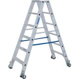 DVODELNA LESTEV KRAUSE STABILO 2X6 STOPNIC S KOLEŠČI 1.4M