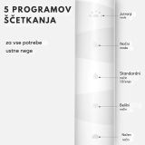 ELEKTRIČNA ZOBNA ŠČETKA OCLEAN FLOW S ČRNA, SONIČNI MOTOR