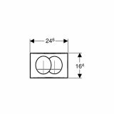 SPLAKOVALNIK, PODOMETNI GEBERIT SET BASIC S TIPKO DELTA IN MONT. S.
