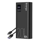 ENERGY PULSE ZUNANJA BATERIJA POWERBANK 20000 MAH 22,5W - ČRNA