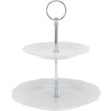 SERVIRNI KROŽNIK EH ETAŽER 2 DELNI VIŠ.24 CM PORCELAN PLOŠČ 15/24 CM