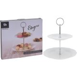 SERVIRNI KROŽNIK EH ETAŽER 2 DELNI VIŠ.24 CM PORCELAN PLOŠČ 15/24 CM