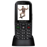 EVOLVEO EASYPHONE EG TELEFON NA TIPKE ZA STAREJŠE Z GPS SLEDILNIKOM - ČRNO SREBRN