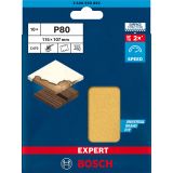 EXPERT C470 BRUSNI PAPIR S 6 LUKNJAMI ZA EKSCENTRIČNE BRUSILNIKE, 115 X 107 MM, G 80, 10 KOSOV