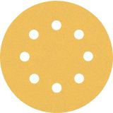 EXPERT C470 BRUSNI PAPIR Z 8 LUKNJAMI ZA EKSCENTRIČNE BRUSILNIKE, 115 MM, G 120, 5 KOSOV