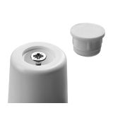 BLAŽILEC ZA VRATA HETTICH DIY, FI 26,5X29, BEL, V ZAVOJU STA 2 KOSA