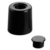 BLAŽILEC ZA VRATA HETTICH DIY, FI 26,5X29, ČRN, V ZAVOJU STA 2 KOSA