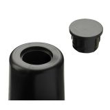 BLAŽILEC ZA VRATA HETTICH DIY, FI 26,5X29, ČRN, V ZAVOJU STA 2 KOSA