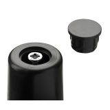 BLAŽILEC ZA VRATA HETTICH DIY, FI 26,5X29, ČRN, V ZAVOJU STA 2 KOSA