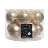 STEKLENE BUNKE V PERLA BARVI, 10 KOSOV, PREMER 60 MM