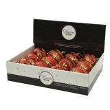 BUNKA IZ UMETNE MASE FI 8 CM RDEČA Z DEKORJEM