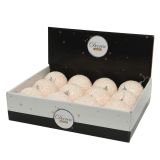 BUNKA ZA NOVOLETNO JELKO ROZA BARVE, FI 80 MM