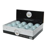 BUNKA IZ UMETNE MASE FI 8 CM SREBRNO MODRA Z DEKORJEM